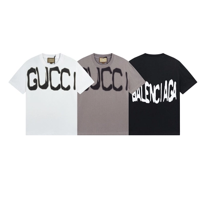 Gucci T-shirt YL#523A Grey/Black/White 01