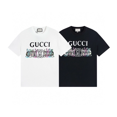 Gucci T-shirt YL#580 Black/White 01
