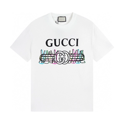Gucci T-shirt YL#580 Black/White 02