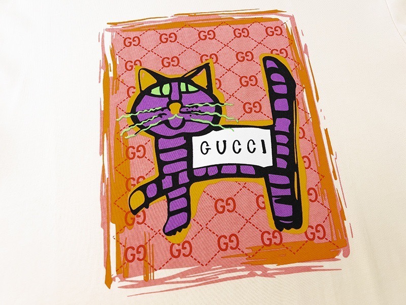 Gucci T-shirt YL#596 Black/Apricot