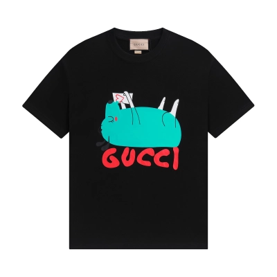 Gucci T-shirt YL#821 Black/Apricot 02