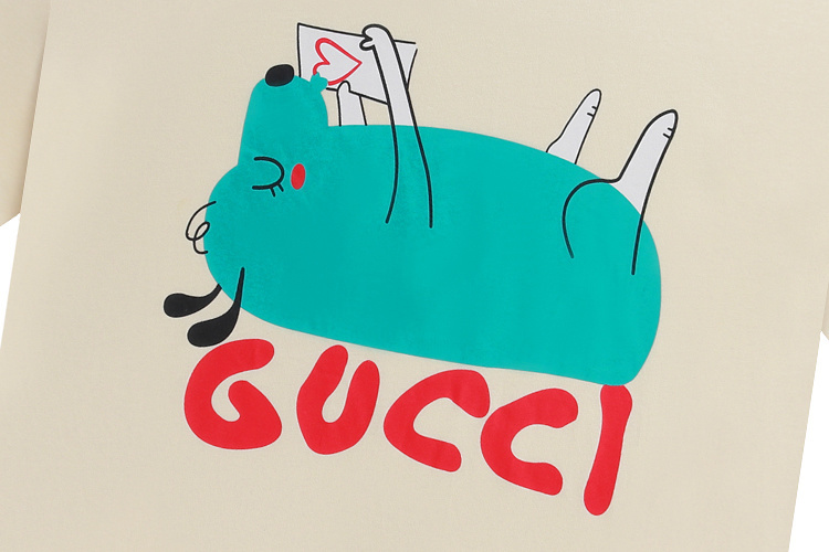 Gucci T-shirt YL#821 Black/Apricot