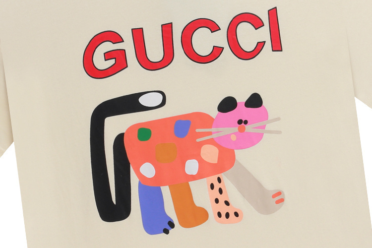 Gucci T-shirt YL#822 Black/Apricot
