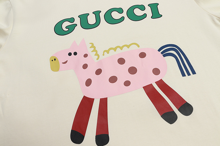 Gucci T-shirt YL#823 Black/Apricot