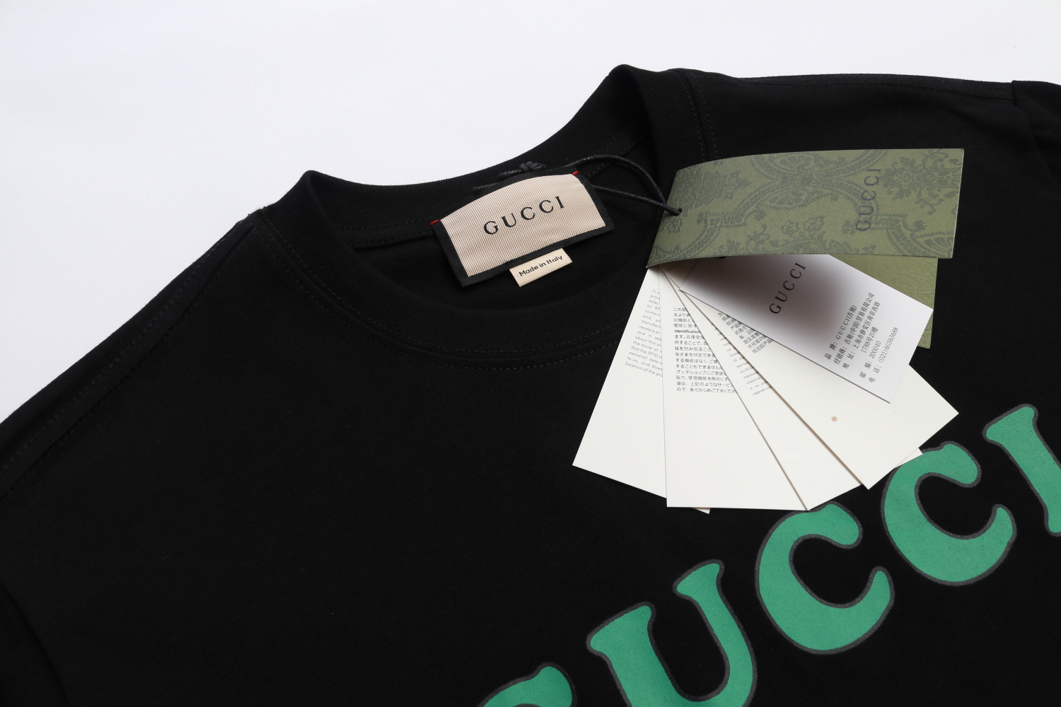 Gucci T-shirt YL#823 Black/Apricot