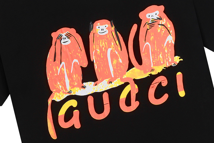 Gucci T-shirt YL#824 Black/Apricot
