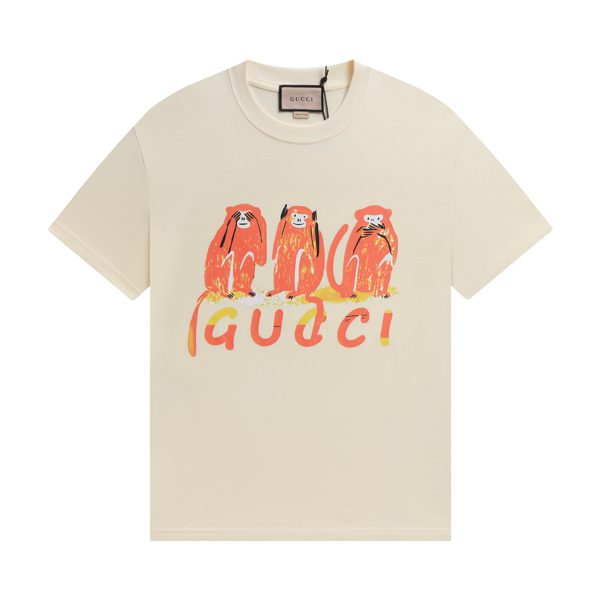 Gucci T-shirt YL#824 Black/Apricot