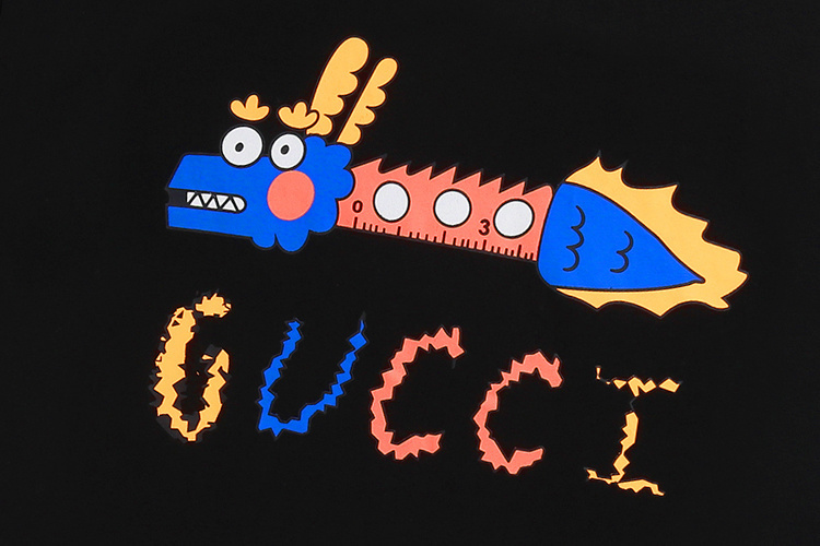 Gucci T-shirt YL#825 Black/Apricot