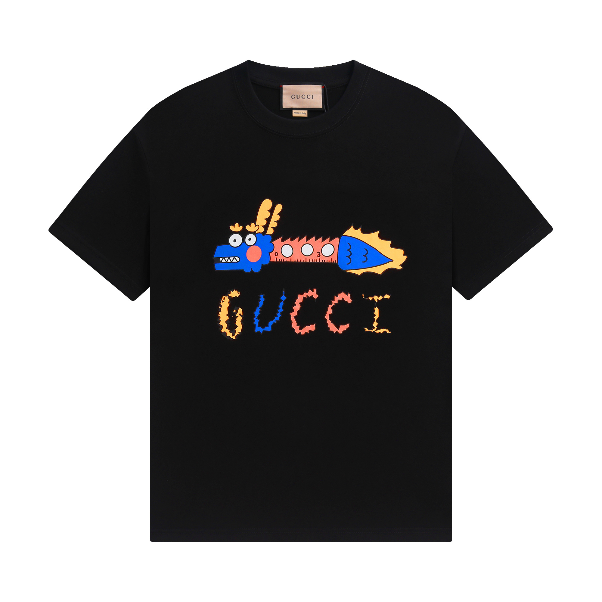 Gucci T-shirt YL#825 Black/Apricot