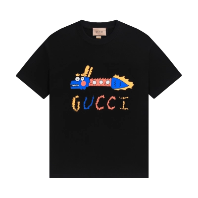 Gucci T-shirt YL#825 Black/Apricot 02