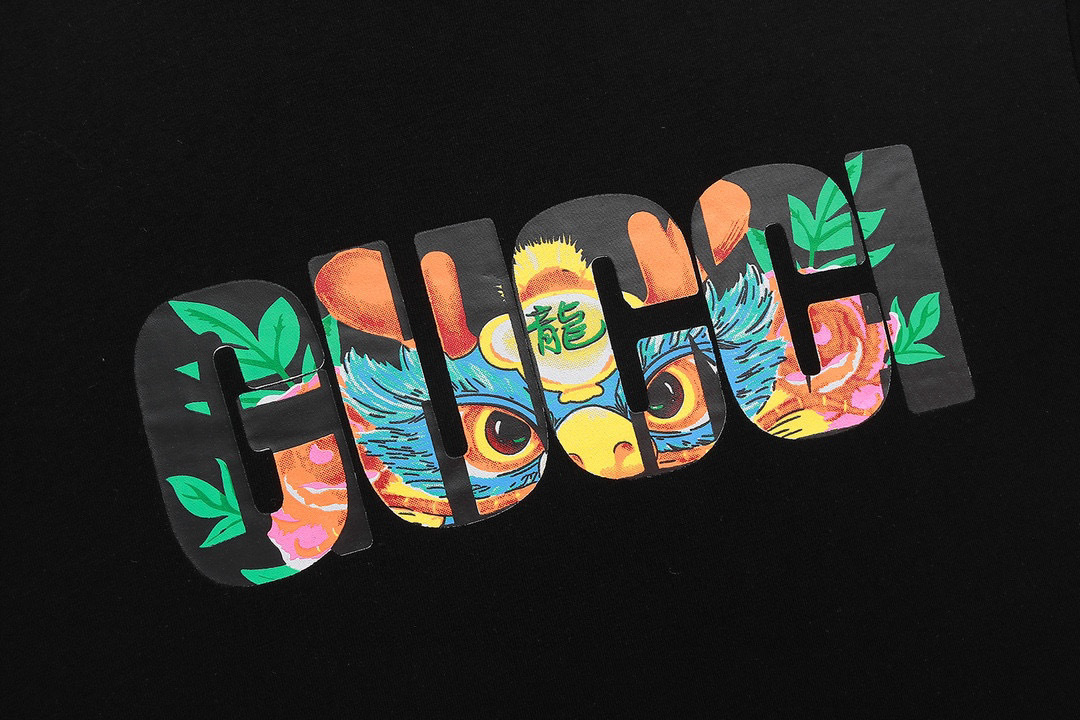 Gucci T-shirt YL#826 Black/Apricot