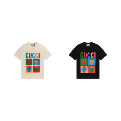 Gucci T-shirt YL#827 Black/Apricot 01