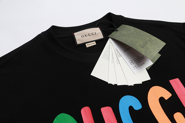 Gucci T-shirt YL#827 Black/Apricot