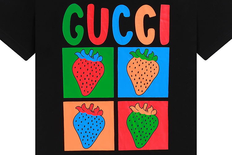 Gucci T-shirt YL#827 Black/Apricot