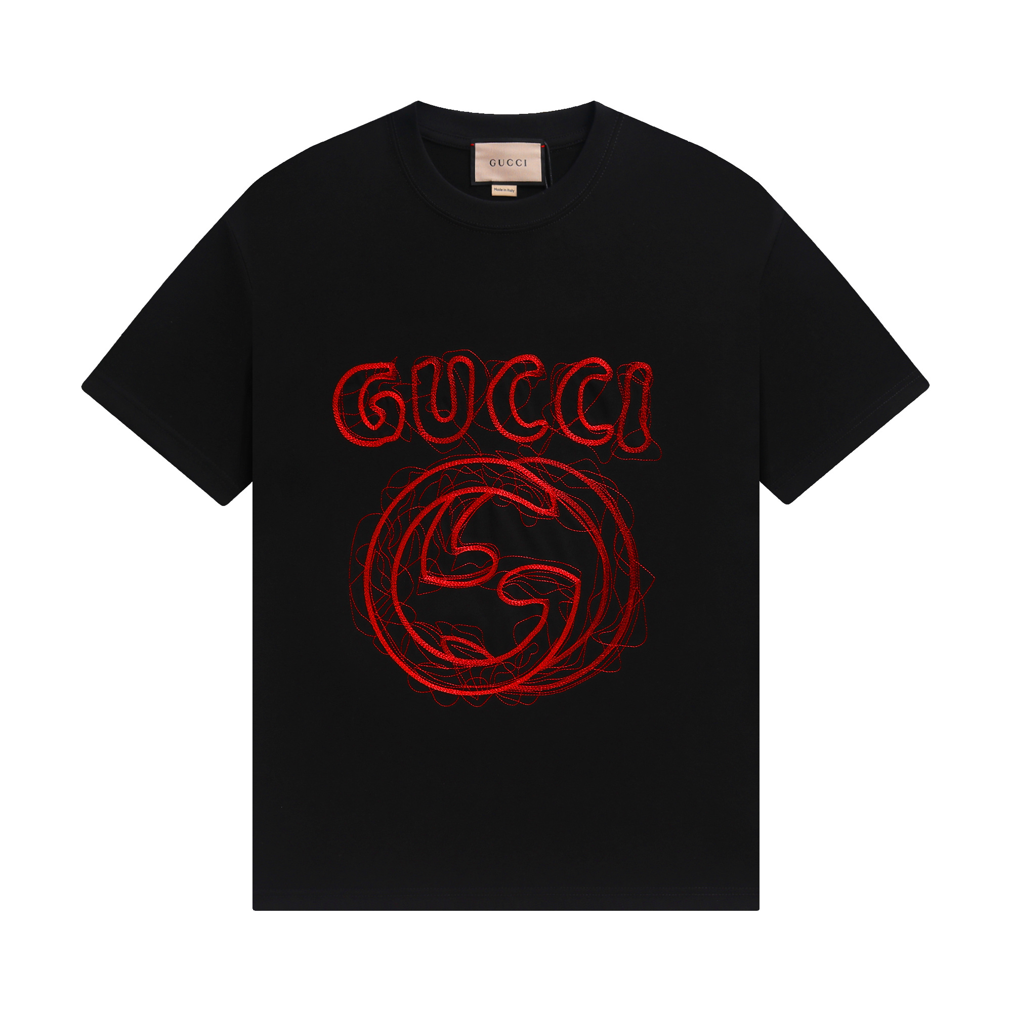 Gucci T-shirt YL#829 Black/Apricot