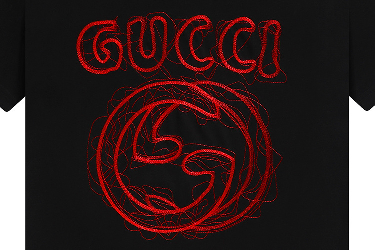 Gucci T-shirt YL#829 Black/Apricot