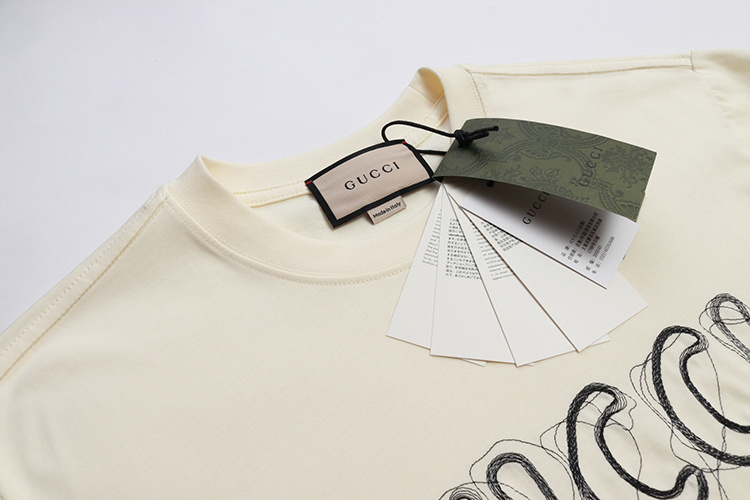 Gucci T-shirt YL#829 Black/Apricot