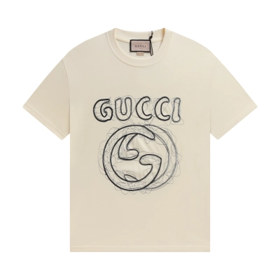 Gucci T-shirt YL#829 Black/Apricot 02