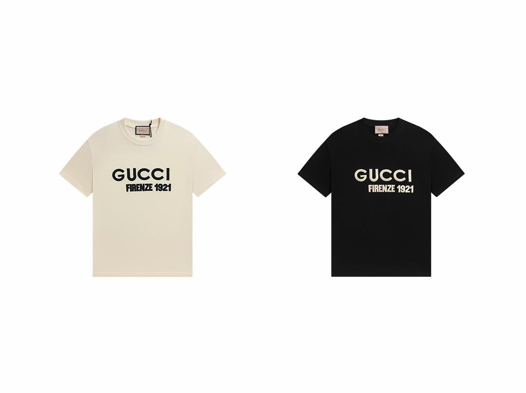 Gucci T-shirt YL#833 Black/Apricot