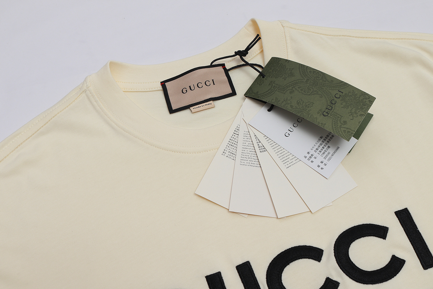 Gucci T-shirt YL#833 Black/Apricot