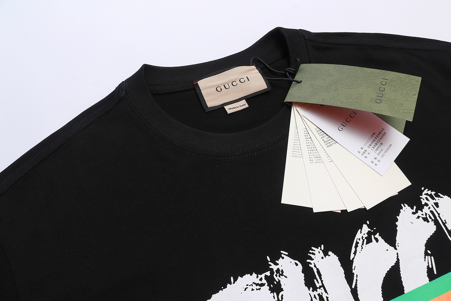 Gucci T-shirt YL#835 Black/Apricot