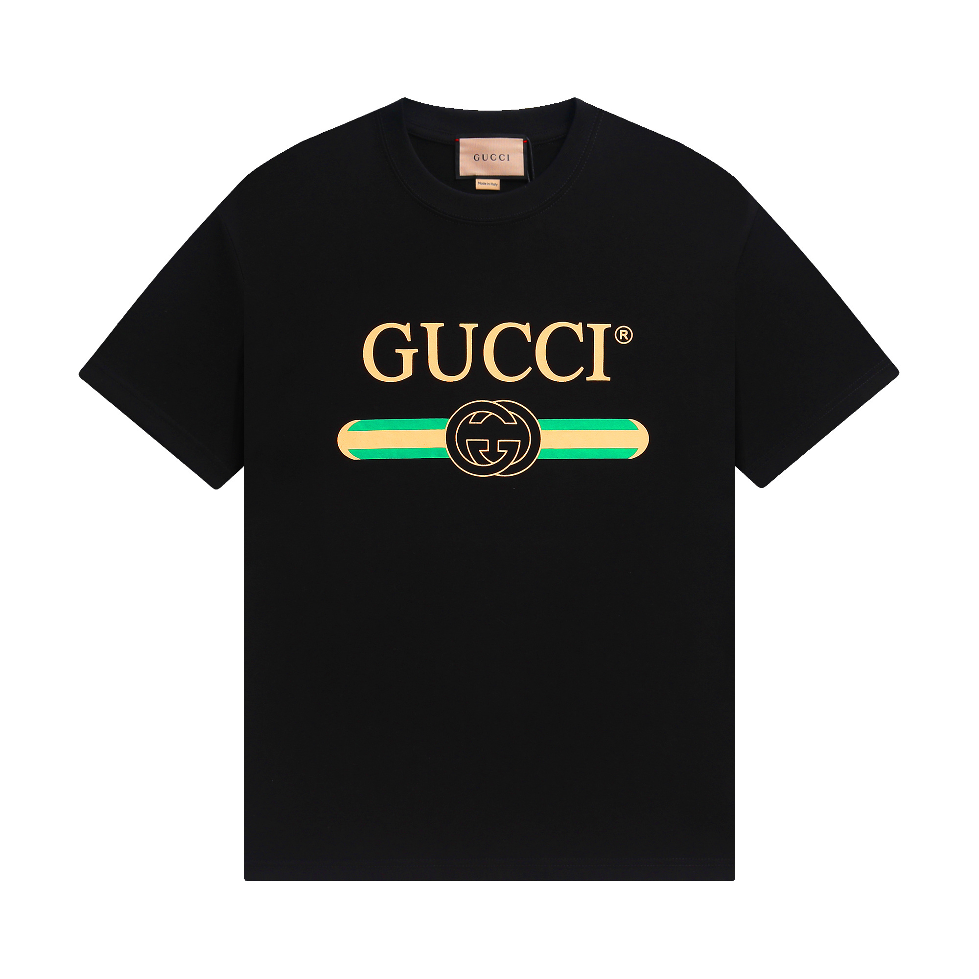 Gucci T-shirt YL#836 Black/Apricot