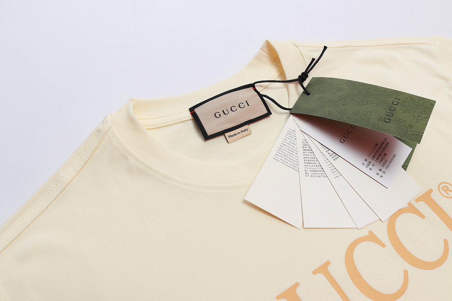 Gucci T-shirt YL#836 Black/Apricot