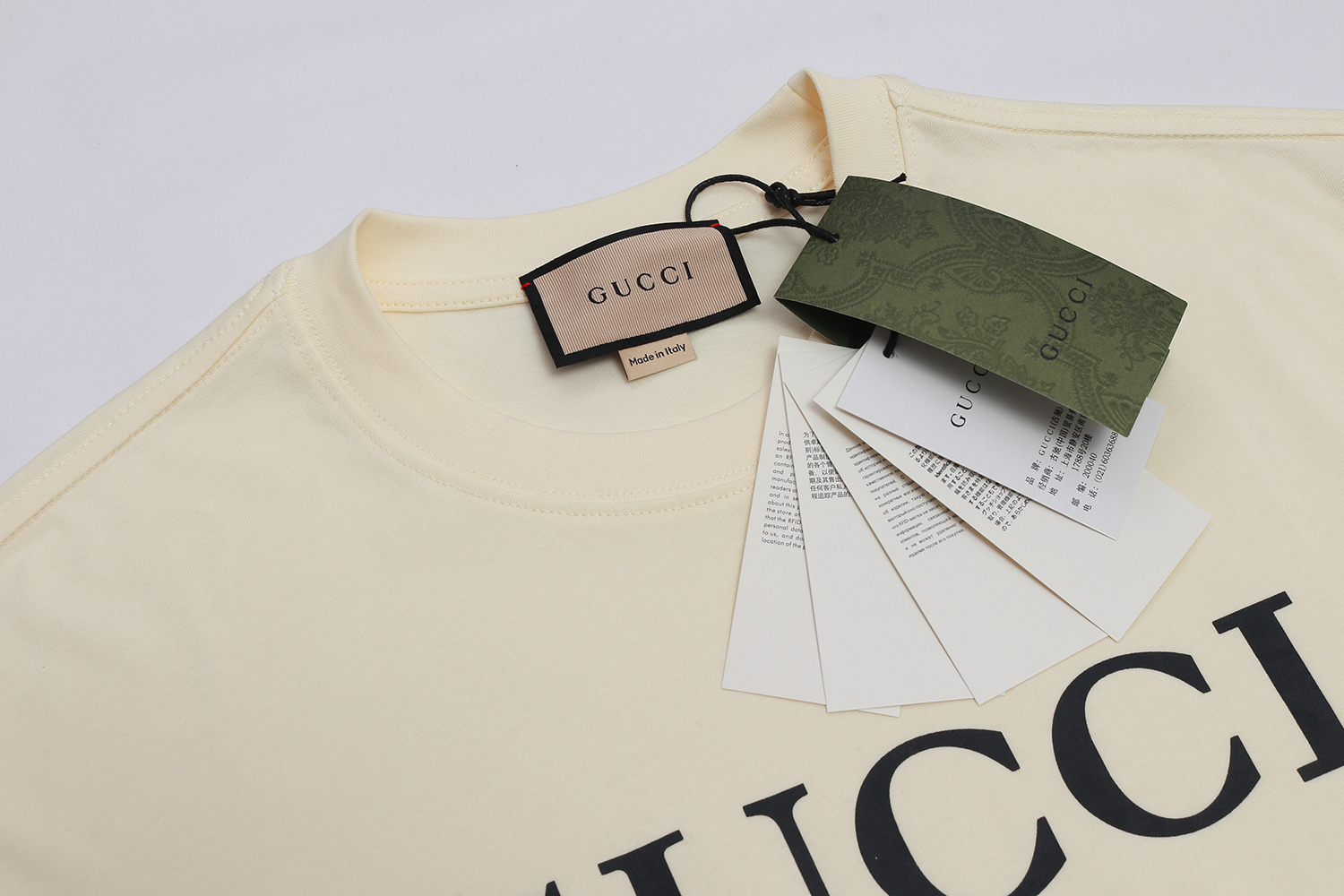 Gucci T-shirt YL#837 Black/Apricot