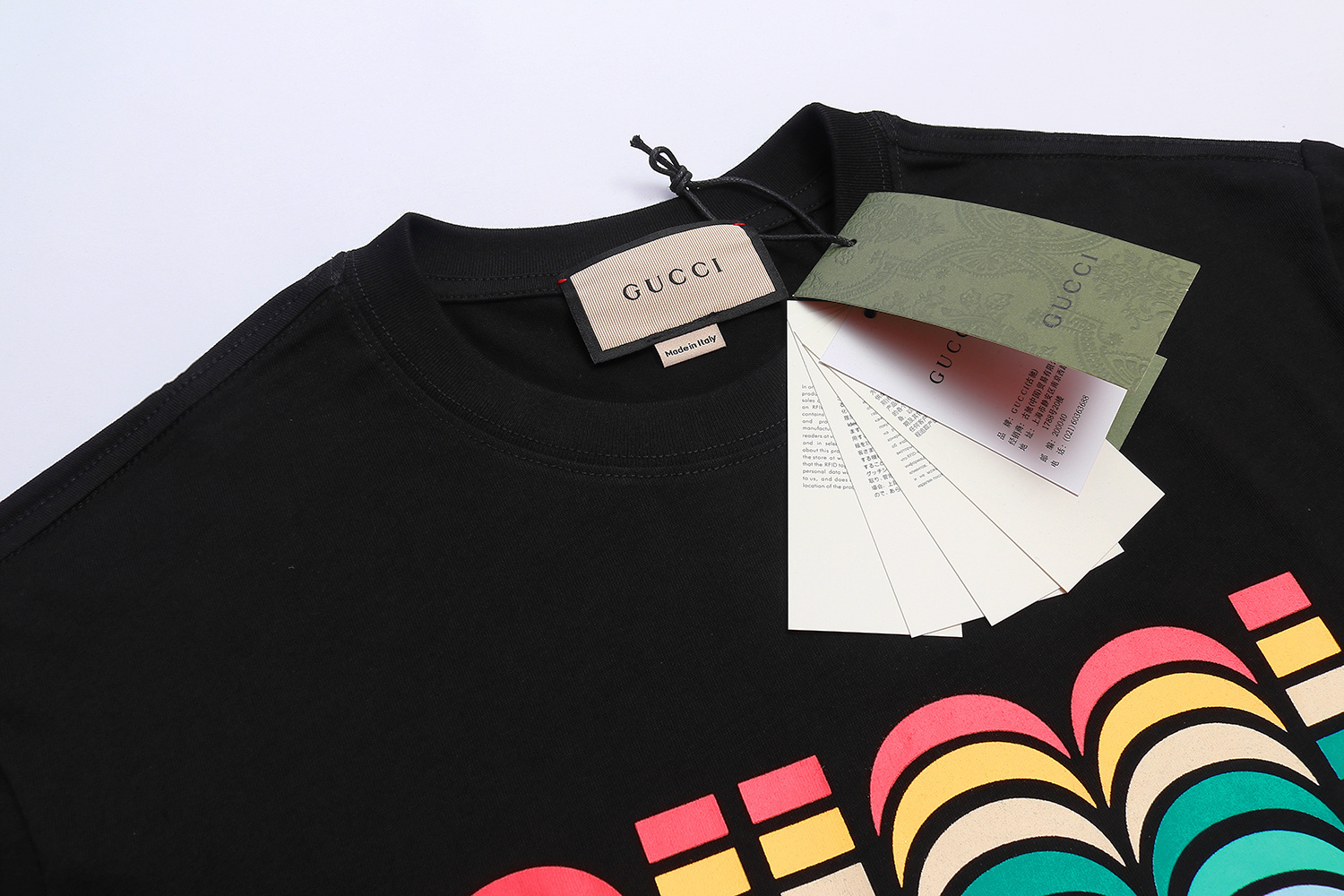 Gucci T-shirt YL#838 Black/Apricot