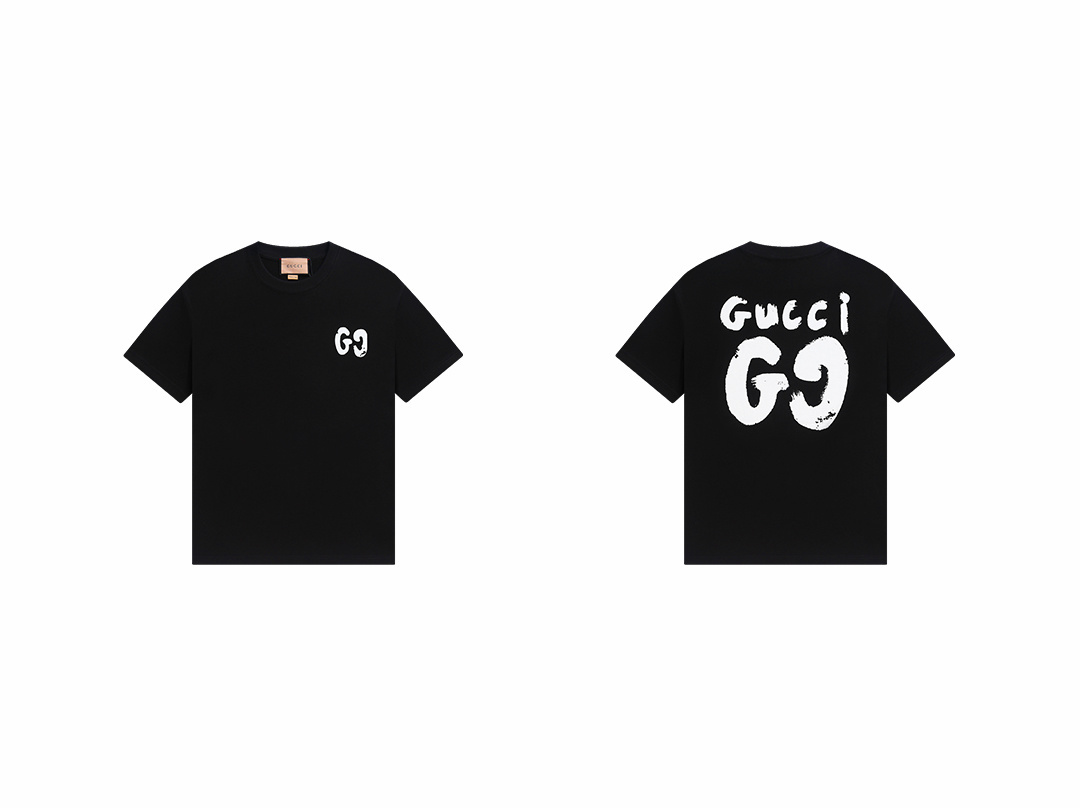 Gucci T-shirt YL#840 Black/Apricot