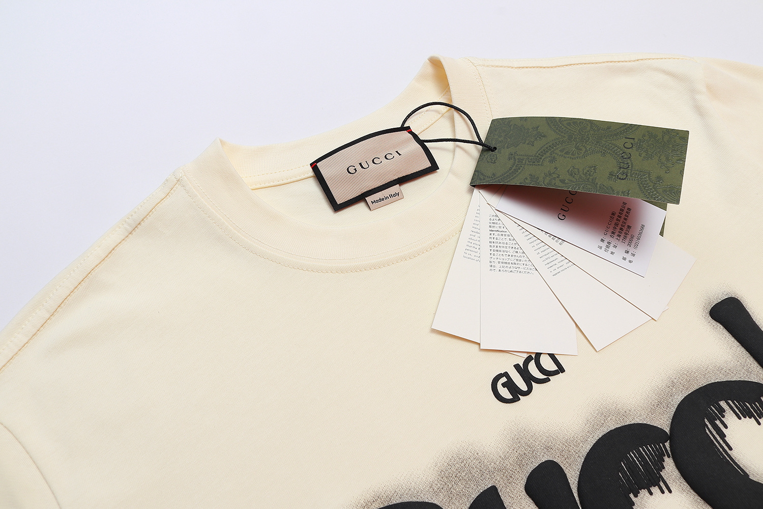 Gucci T-shirt YL#841 Black/Apricot