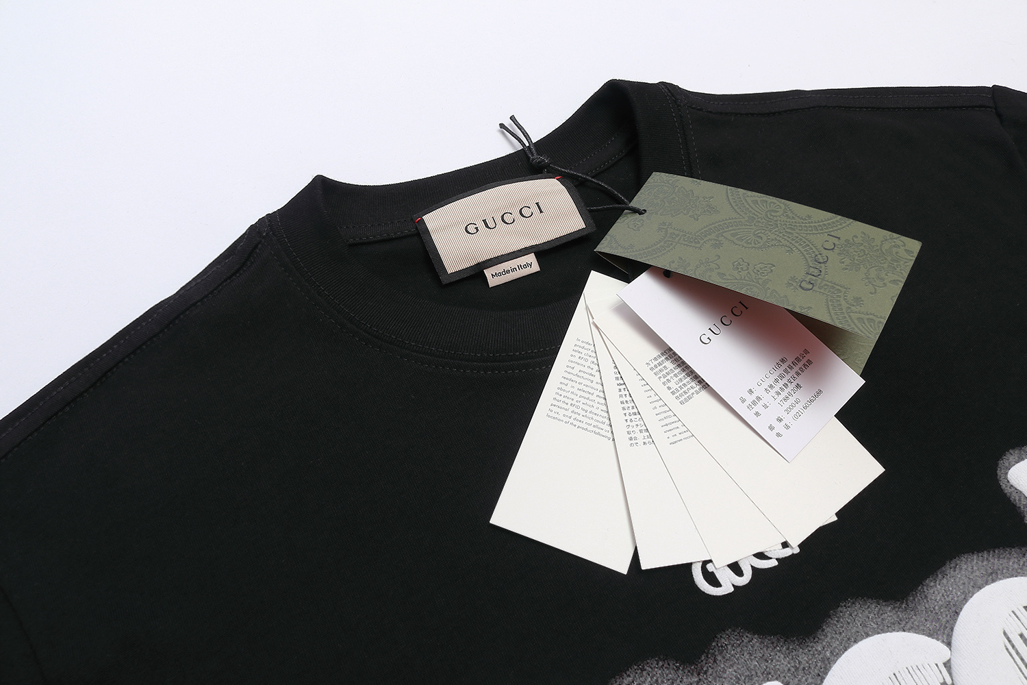 Gucci T-shirt YL#841 Black/Apricot