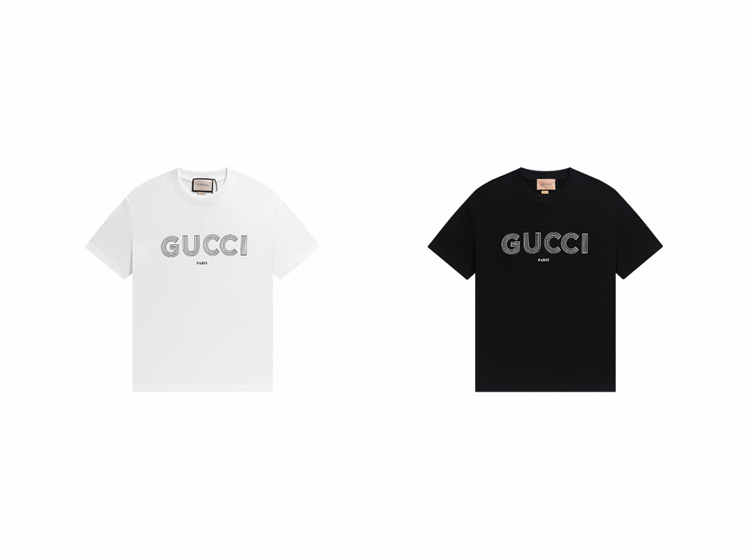 Gucci T-shirt YL#842 Black/White