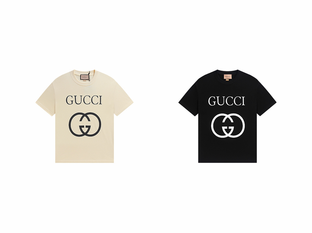 Gucci T-shirt YL#845 Black/Apricot