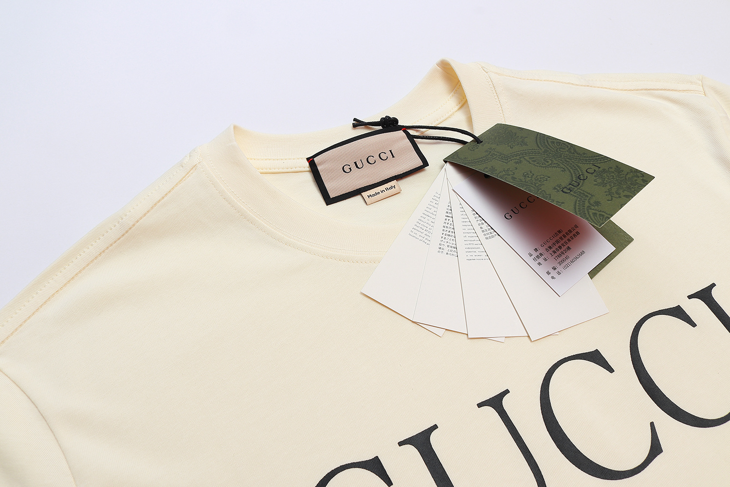 Gucci T-shirt YL#845 Black/Apricot