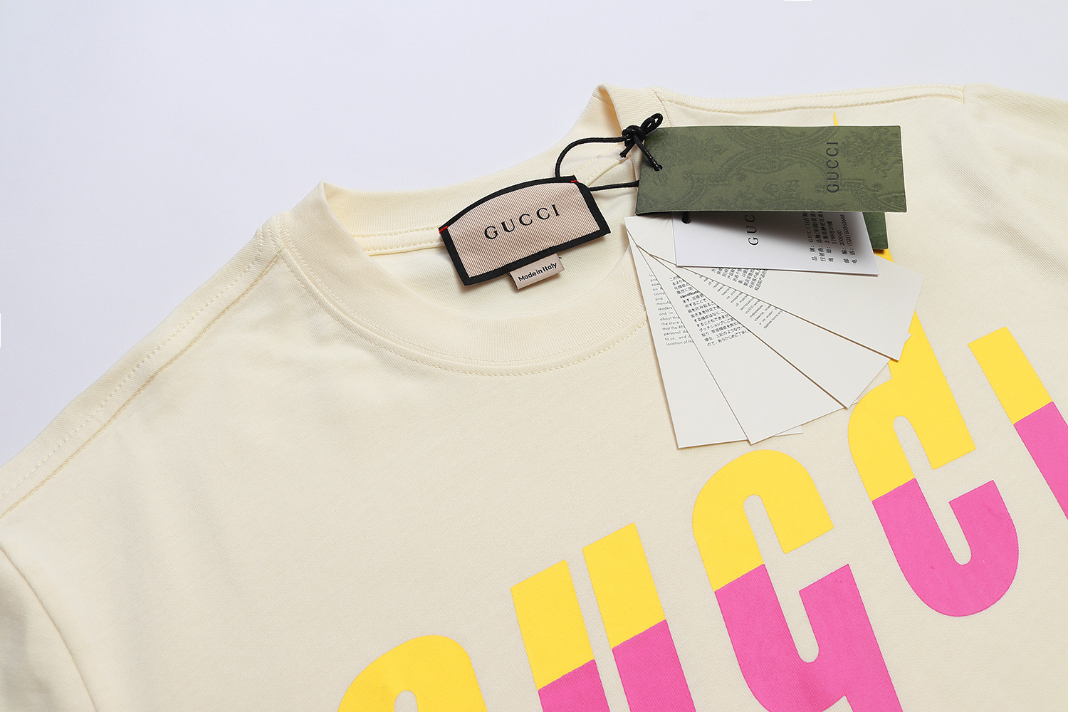 Gucci T-shirt YL#846 Black/Apricot