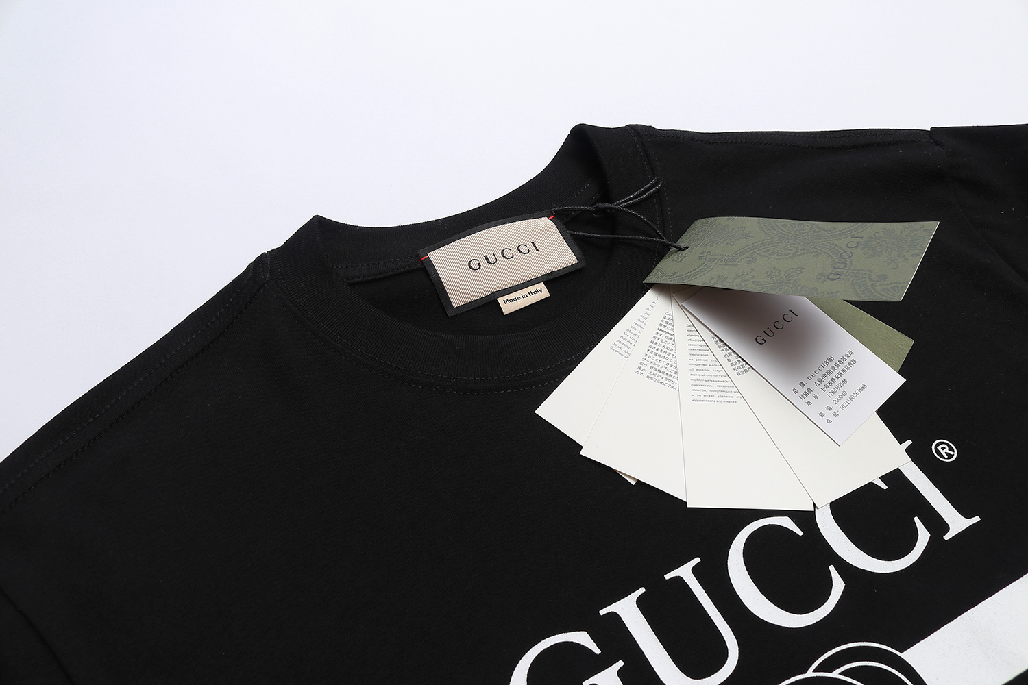 Gucci T-shirt YL#850 Black/Apricot
