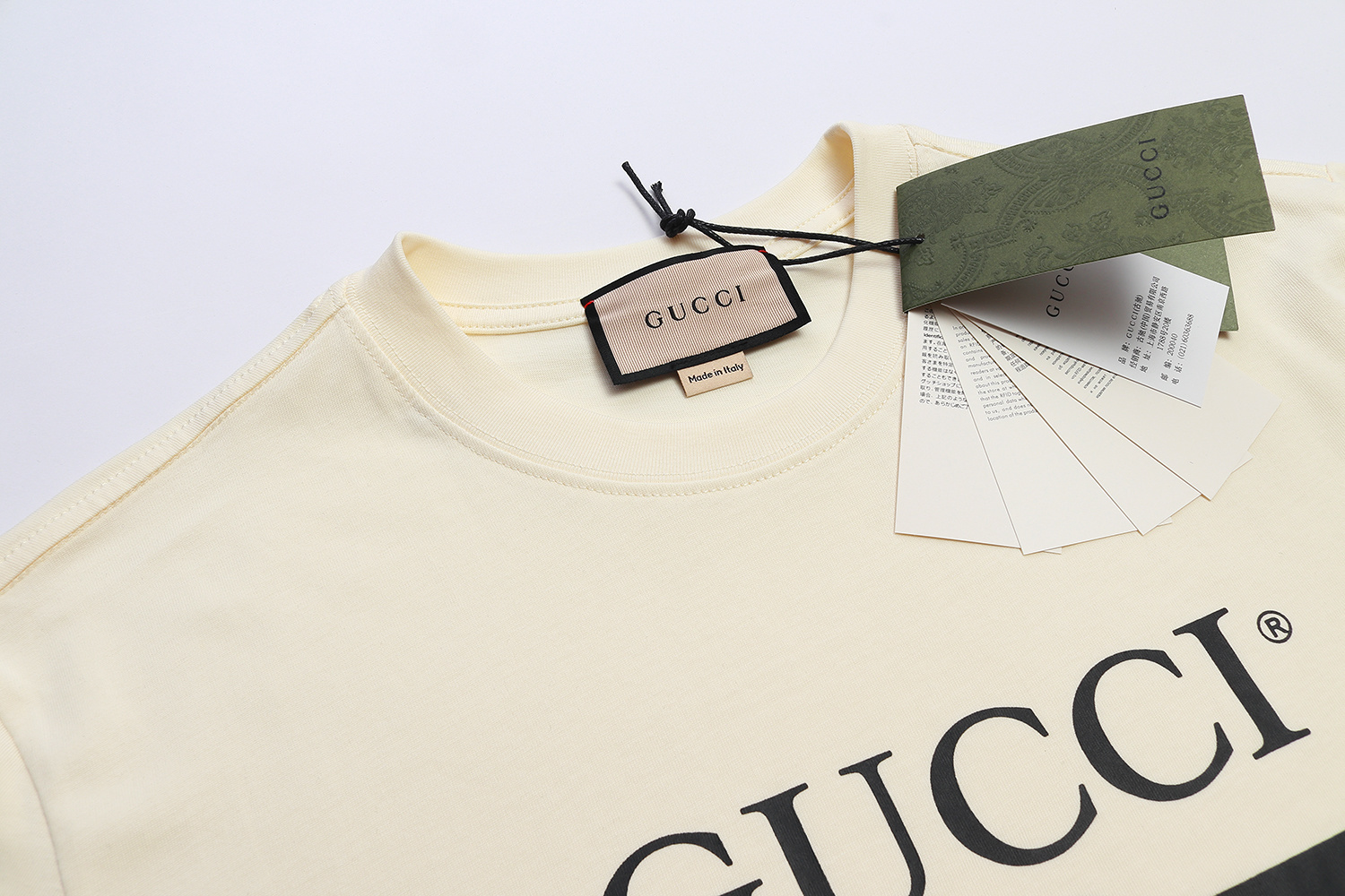 Gucci T-shirt YL#850 Black/Apricot
