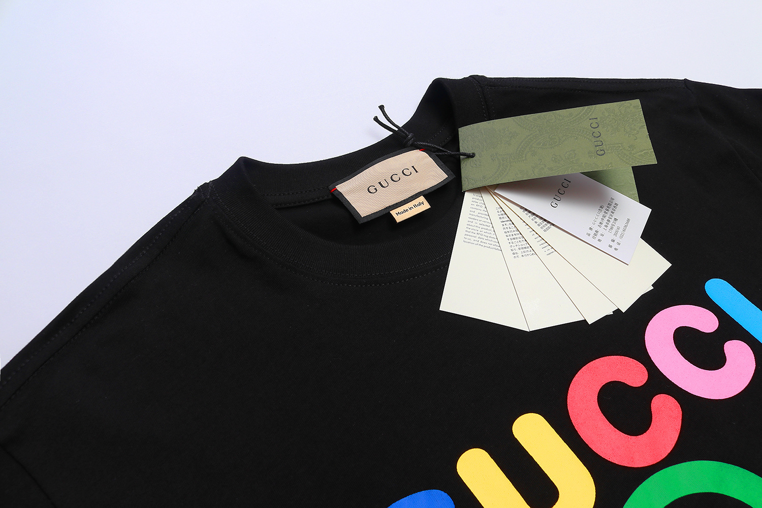 Gucci T-shirt YL#851 Black/Apricot