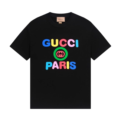 Gucci T-shirt YL#851 Black/Apricot 02