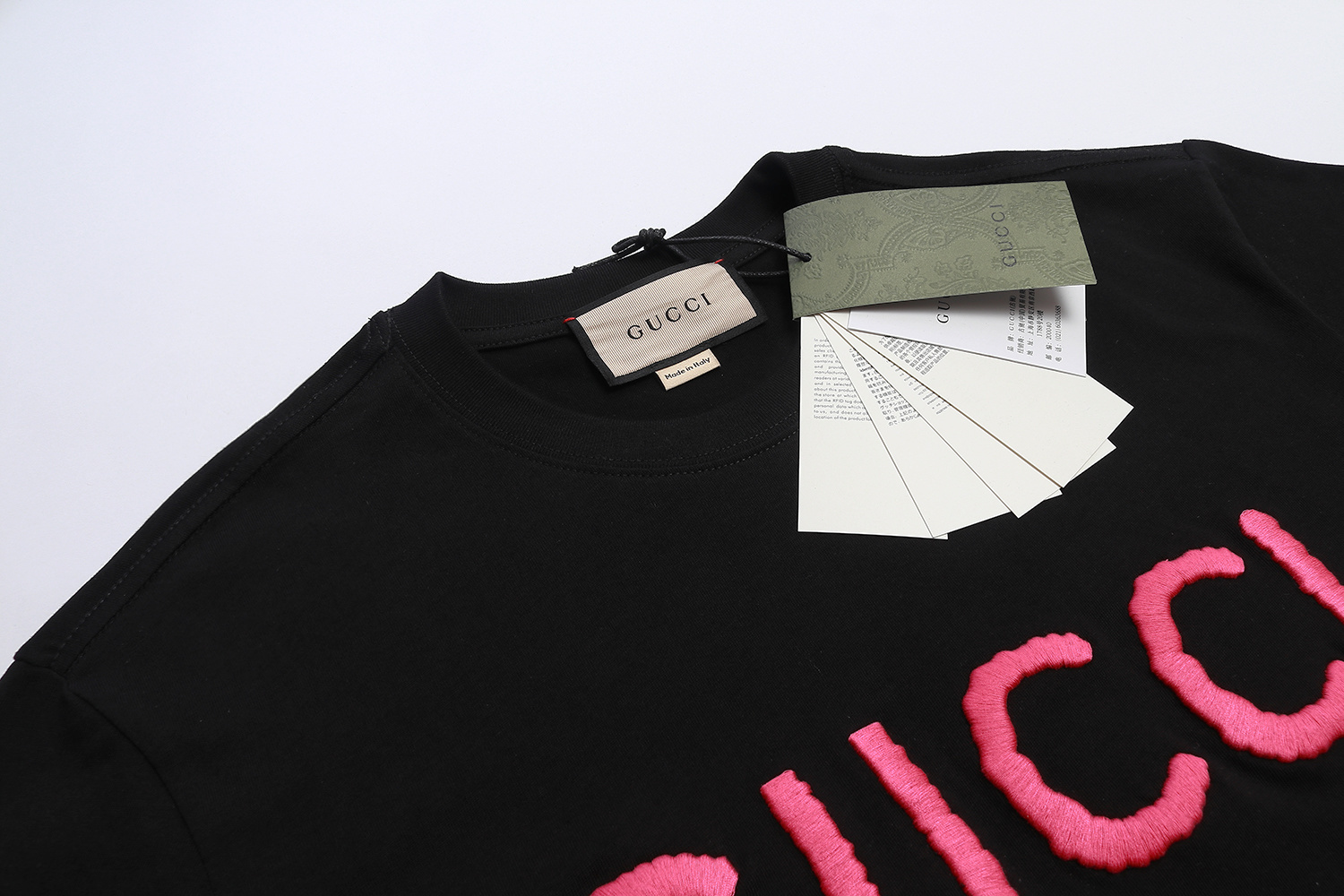 Gucci T-shirt YL#856 Black/Apricot