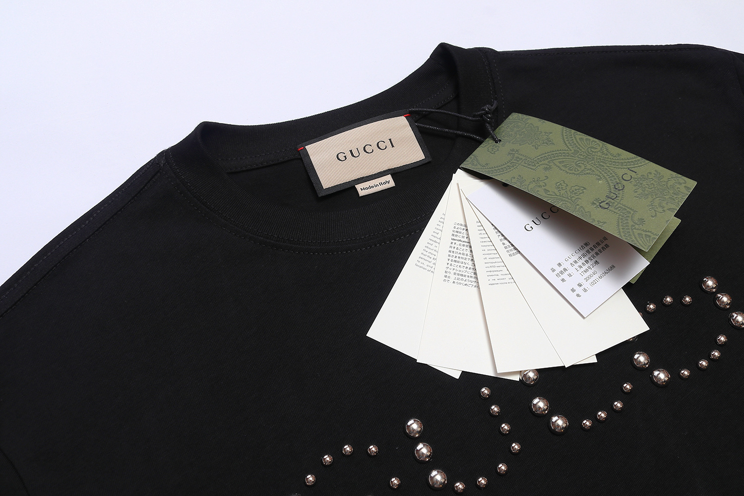 Gucci T-shirt YL#859 Black/Apricot