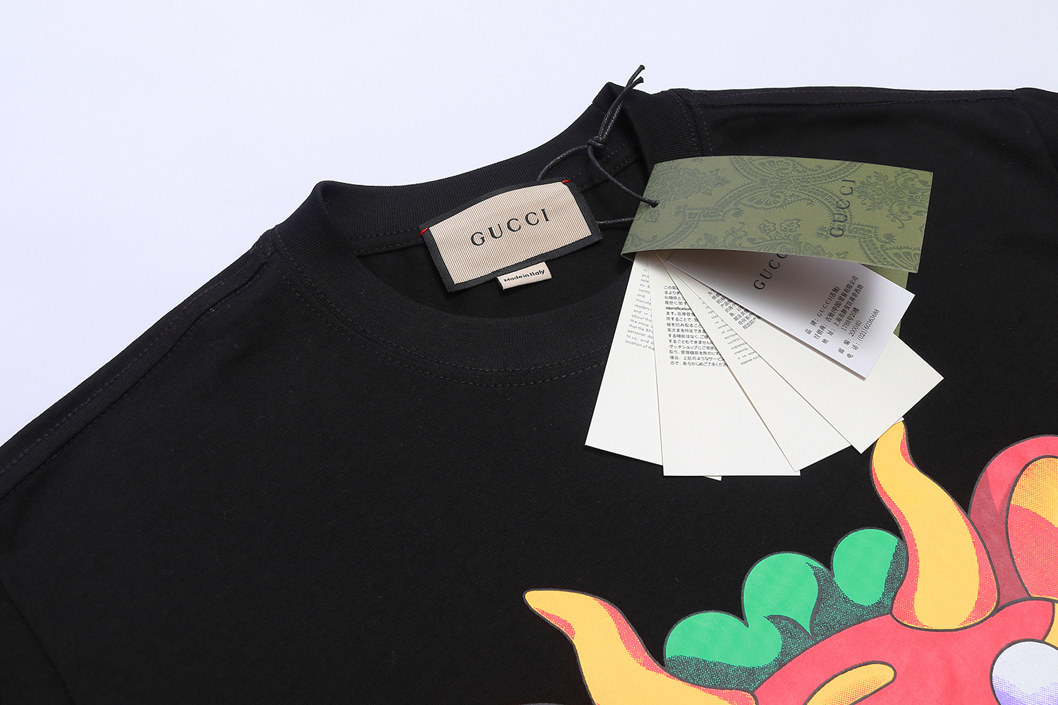 Gucci T-shirt YL#860 Black/Apricot