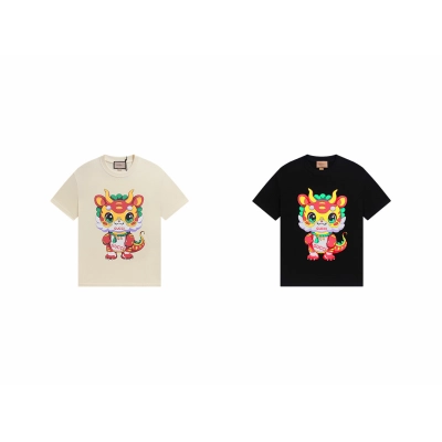 Gucci T-shirt YL#860 Black/Apricot 01