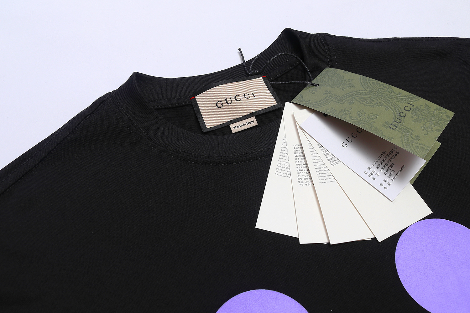 Gucci T-shirt YL#861 Black/Apricot