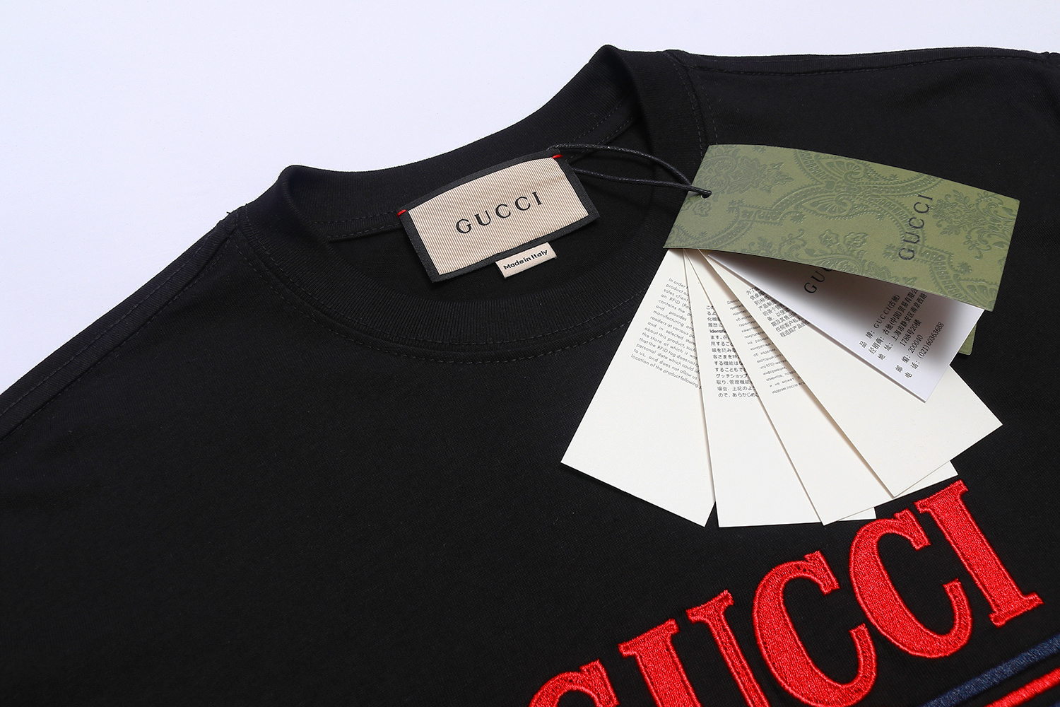 Gucci T-shirt YL#864 Black/Apricot