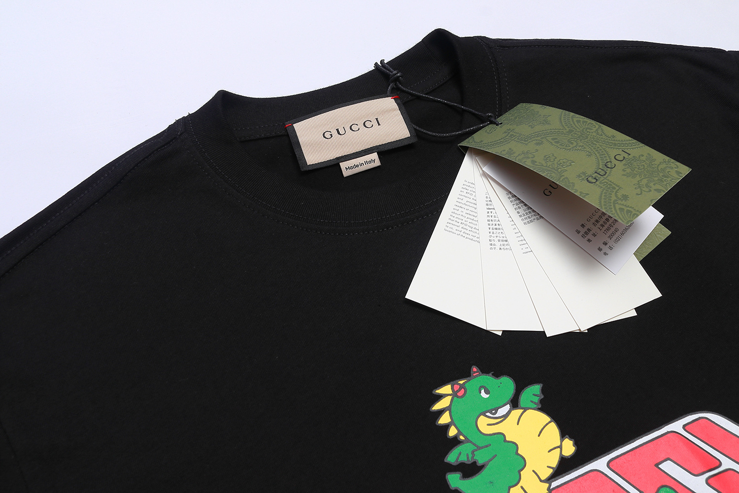 Gucci T-shirt YL#865 Black/Apricot