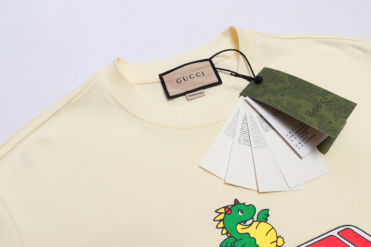 Gucci T-shirt YL#865 Black/Apricot