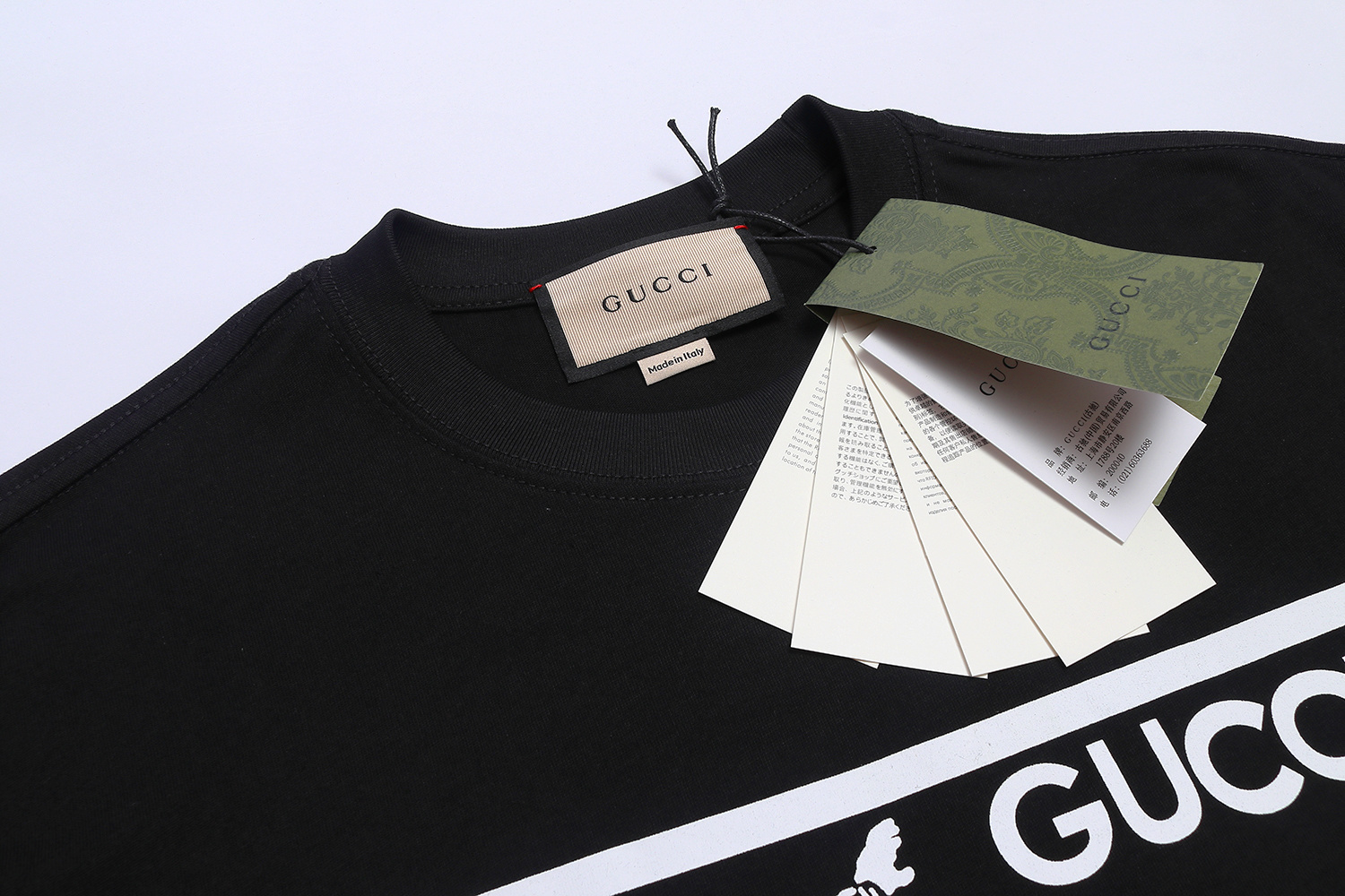 Gucci T-shirt YL#866 Black/White