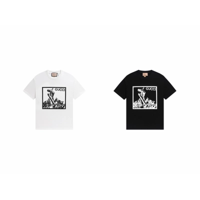Gucci T-shirt YL#866 Black/White 01